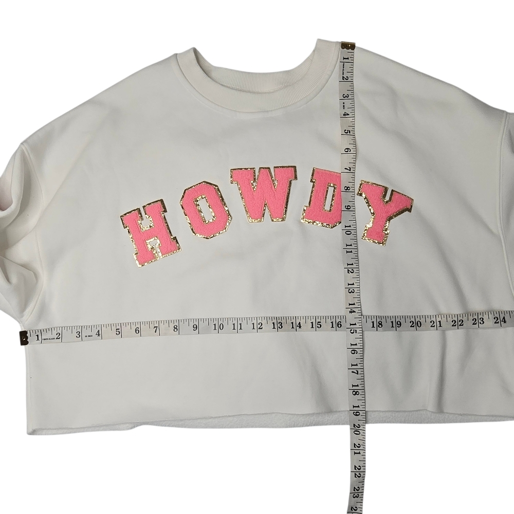 White cropped sweatshirt - Picture 4 of 6
